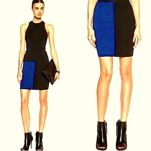 Bodycon Blue Black Knitwear Stretch by T Alexander Wang Rugby ColorBlock Luxury